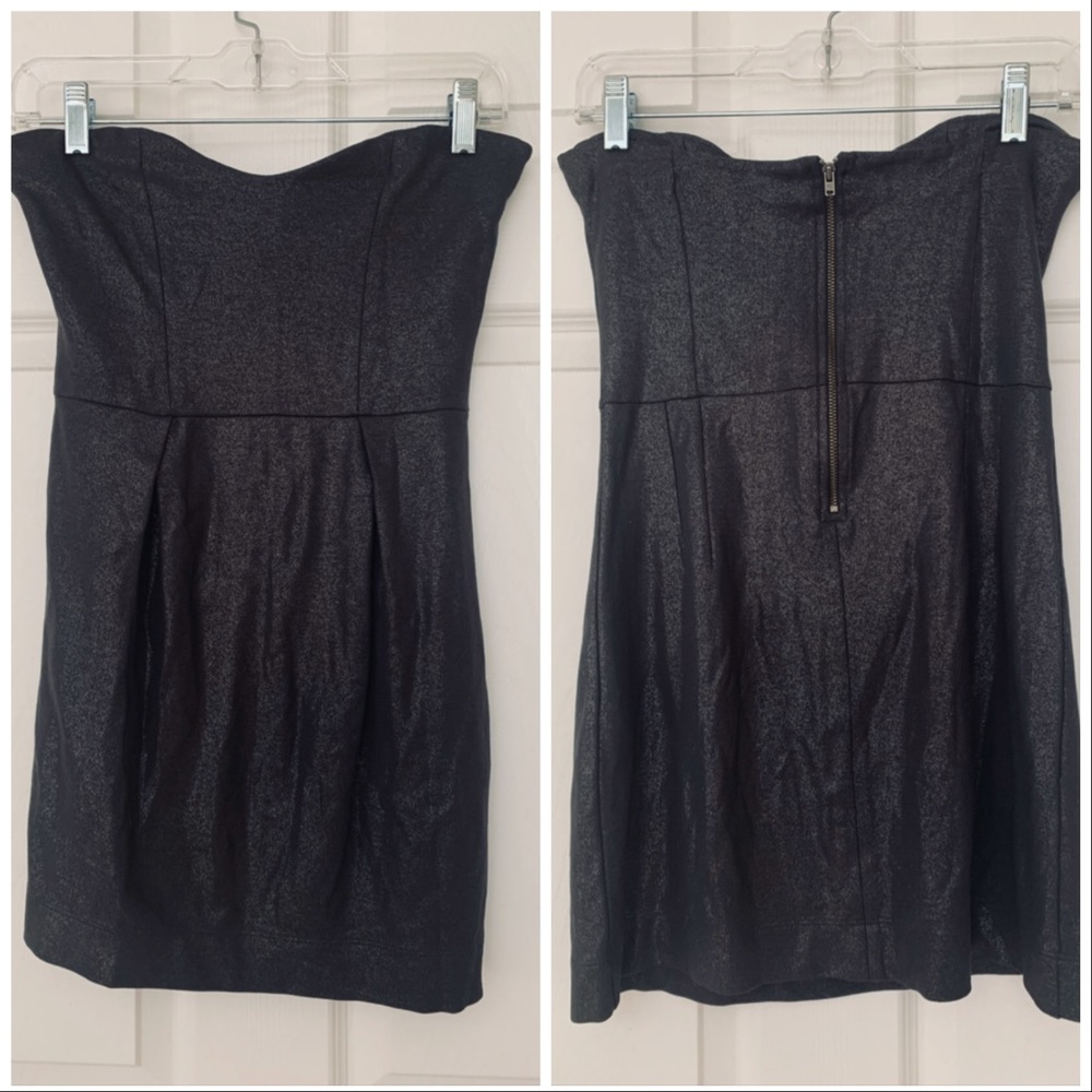 French connection strapless glitter sparkle dress